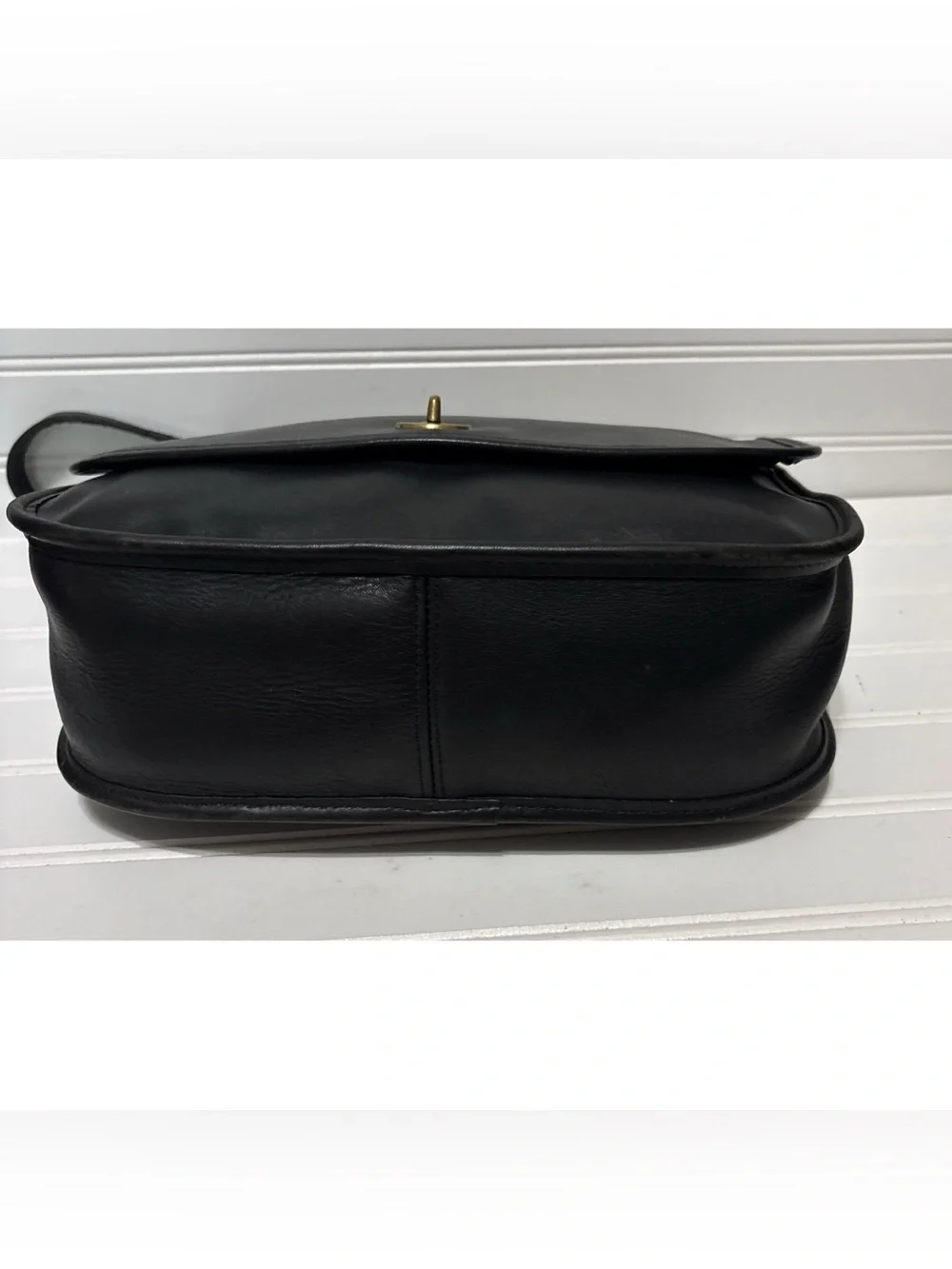 COACH Vintage City Black Leather Shoulder Crossbody Bag Tote Made in USA